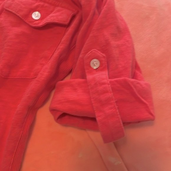 EUC Sandra Ingrish Petites Button Front Bright Pink-berry 3/4 Sleeve Women’s Top - Picture 4 of 9